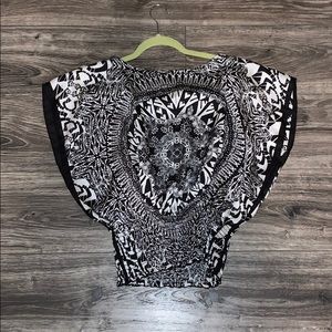 black and white blouse